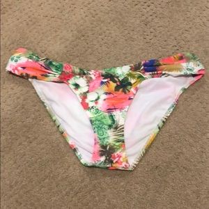 NWT - Antique Neon Tropical Print Bikini Bottoms